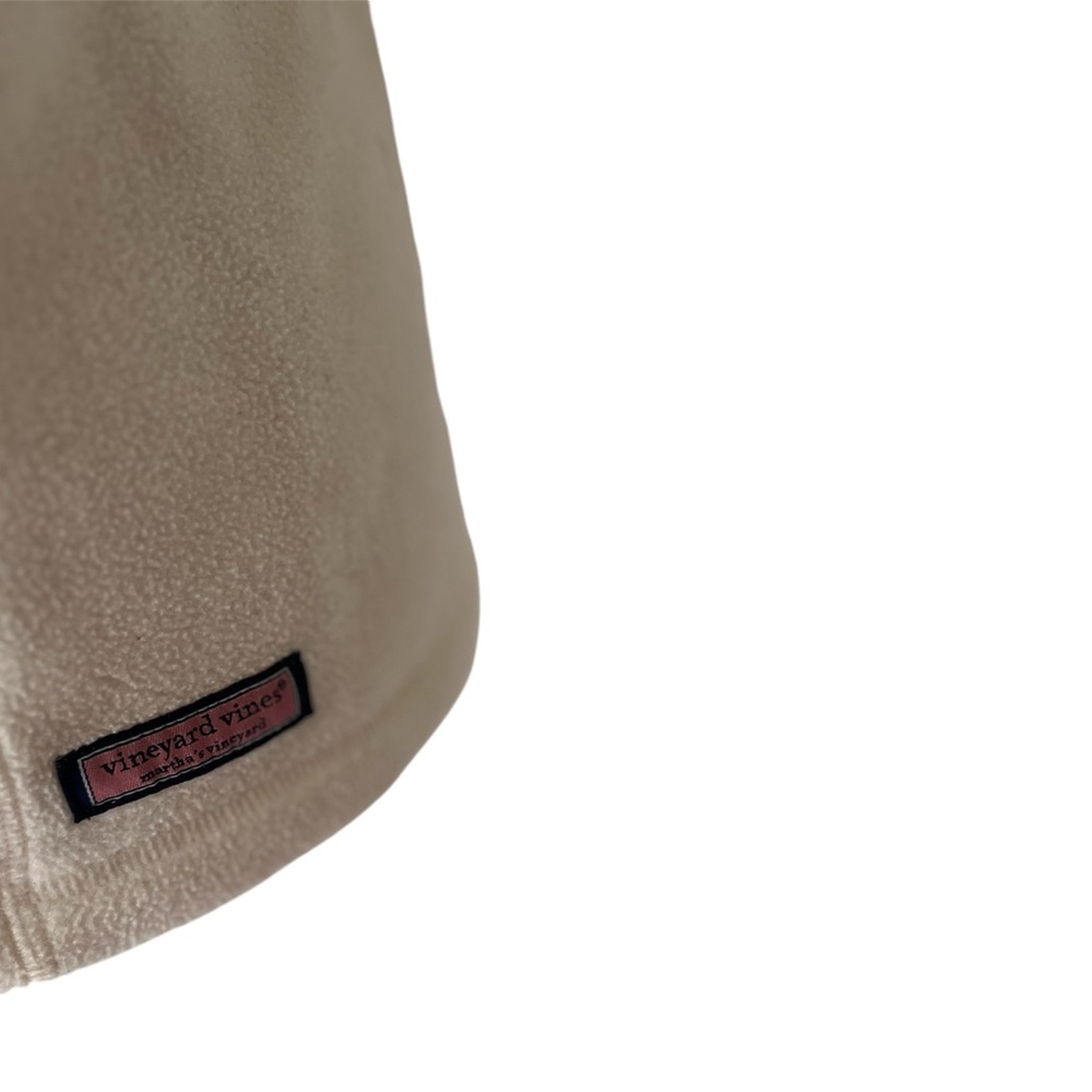 Vineyard Vines Off White Cream Fleece Vest Jacket Size Medium - Picture 7 of 9